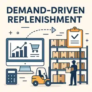 Demand-driven inventory replenishment system with warehouse management and analytics dashboard