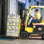 loading pallet onto a truck