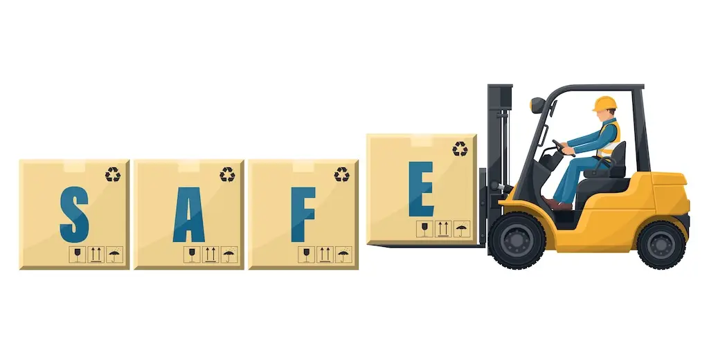 warehouse safety forklift illustration