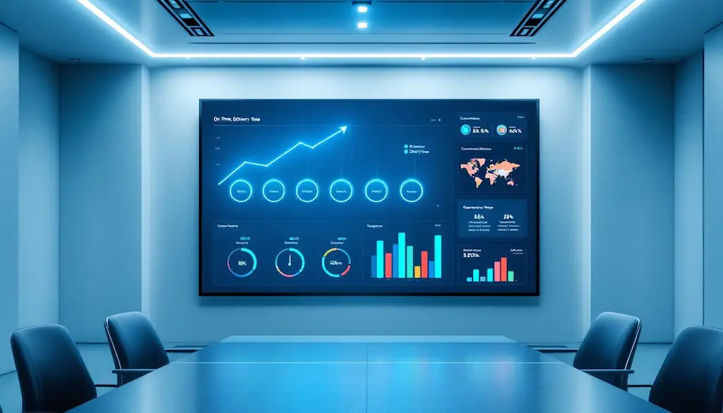 3PL KPI charts on display in a meeting room