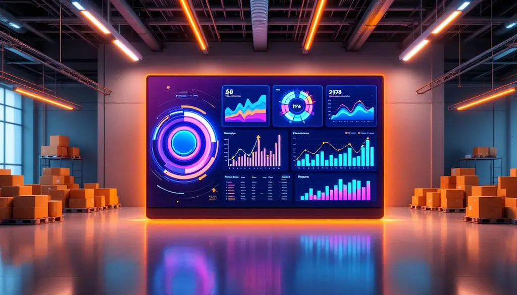 3PL KPI metrics charts on display