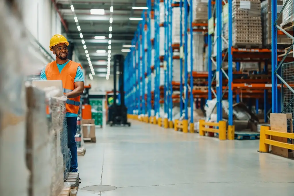 warehouse worker in facility